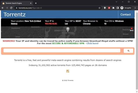 Torrentz Search Engine.